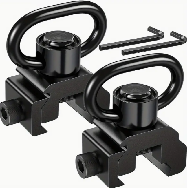 Rotating 360° Picatinny Rail Sling Mounts (2 Pack )