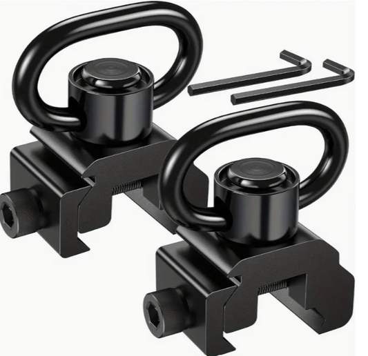 Rotating 360° Picatinny Rail Sling Mounts (2 Pack )