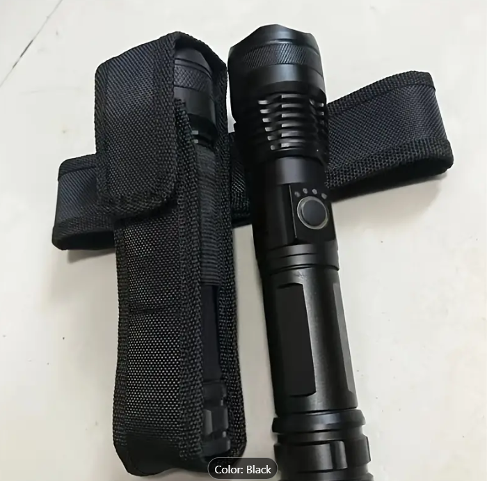 Flashlight Holster with Belt Clip