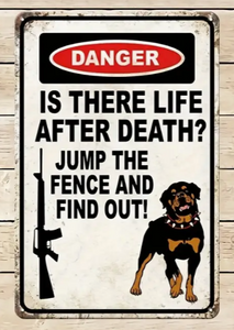 Metal Sign - "Is There Life After Death?"