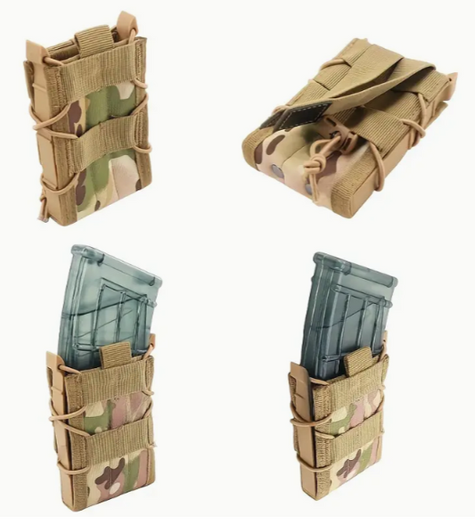 Outdoor 5.56 Full-size Quick Pull Magazine Bag, MOLLE System Magazine Accessory Bag, Suitable For M4, M16, AK