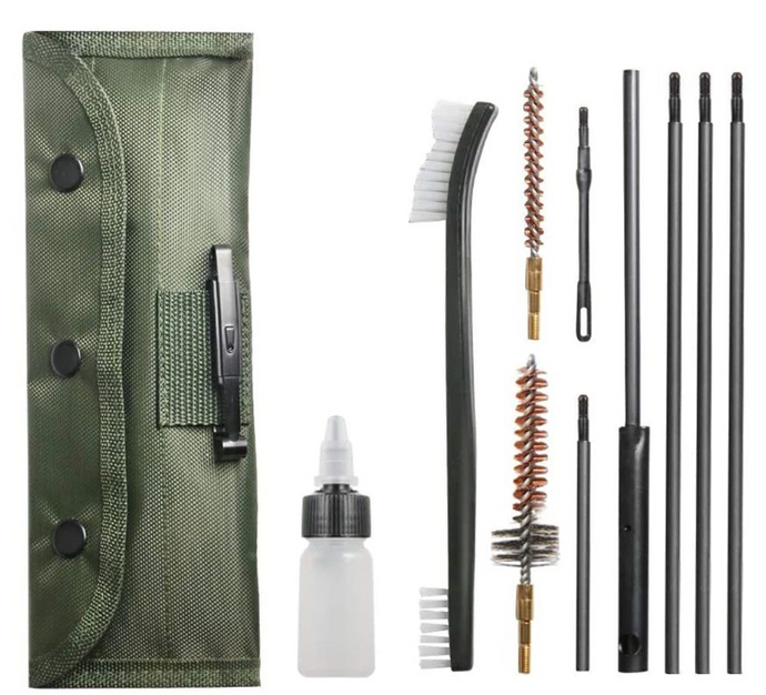 Cleaning Kit Portable 10 Piece Universal .22cal  Butt Stock