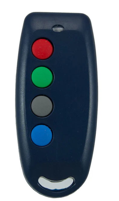 QTron blue and grey 4 button remote transmitter 403mhz